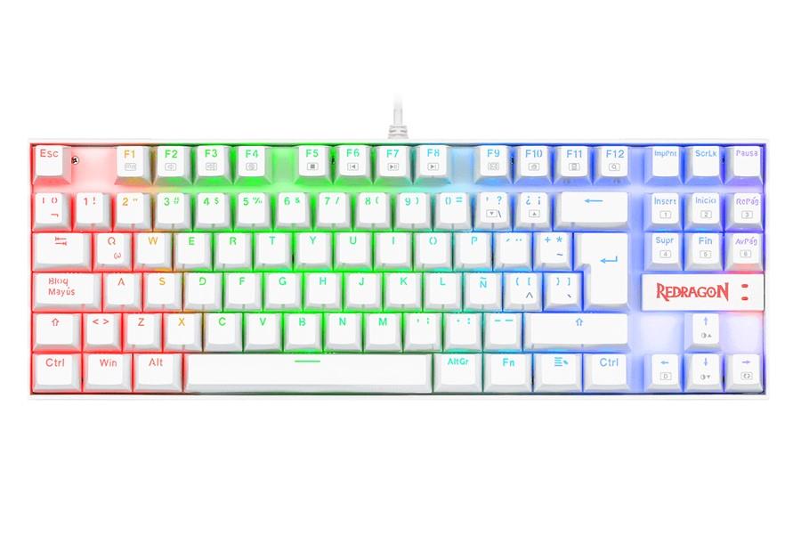 Teclado Redragon Kumara K552 RGB Switches RED Color Blanco