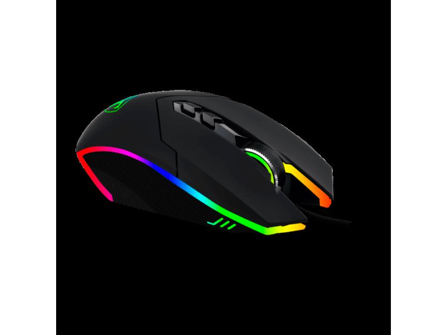 Mouse gamer T-Dagger T-TGM301 Lieutenant RGB 12000dpi Macros Negro