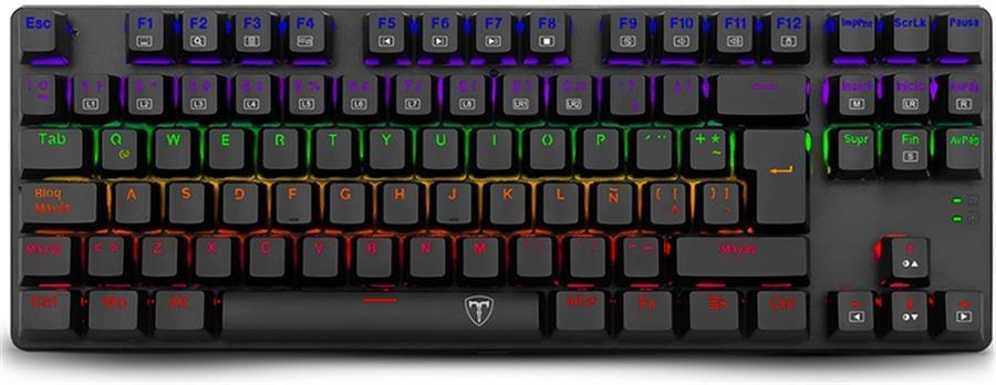 Teclado gamer T-Dagger Bora T-TGK313-RD RGB Negro