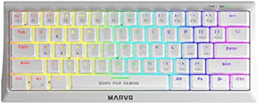 Teclado mecánico Marvo KG962 BLANCO