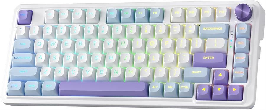 Teclado Redragon UCAL MAX Wireless K673WBP RGB Switches GREEN Color blanco
