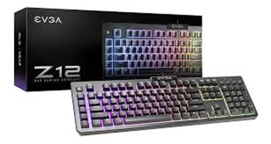Teclado de membrana EVGA Z12 RGB USB para juegos