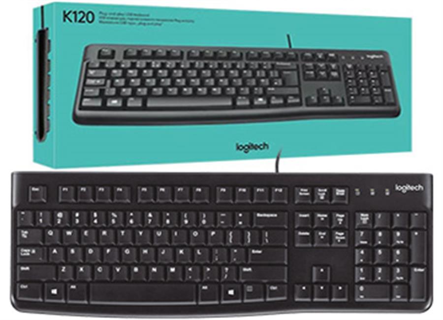 Teclado de membrana Logitech K120 USB Negro