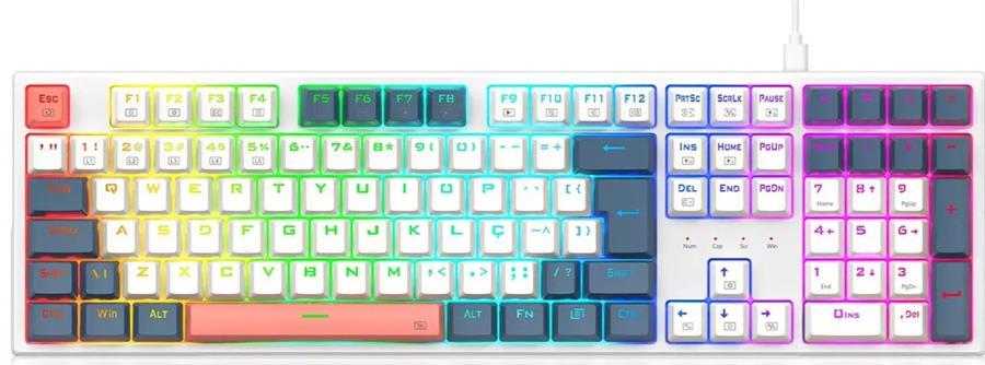 Teclado Mecanico GAMER Redragon TRUNDLE K668WBO-RGB-SP