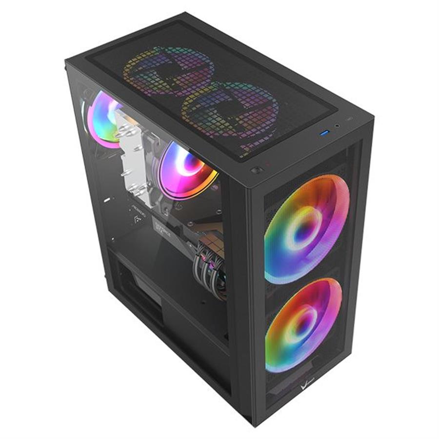 Gabinete gamer Formula V Line AIR POWER G5 DUO 3 FAN Negro